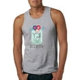 thumbnail image 1 of Wild Bobby, Y'all Is Not Word It's A Word Southern Artsy Jar with Flowers Pop Culture Mens Graphic Tank Top, Heather Grey, Medium, 1 of 3