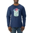 thumbnail image 1 of Wild Bobby, Y'all Is Not Word It's A Word Southern Artsy Jar with Flowers Pop Culture Mens Long Sleeve Shirt, Navy, Large, 1 of 3
