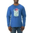 thumbnail image 1 of Wild Bobby, Y'all Is Not Word It's A Word Southern Artsy Jar with Flowers Pop Culture Mens Long Sleeve Shirt, Royal, Medium, 1 of 3