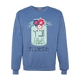 thumbnail image 1 of Wild Bobby, Y'all Is Not Word It's A Word Southern Artsy Jar with Flowers Pop Culture Unisex Crewneck Graphic Sweatshirt, Vintage Heather Blue, 2XL, 1 of 3