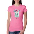 thumbnail image 1 of Y'all Is Not Word It's A Word Southern Artsy Jar with Flowers Pop Culture Womens Slim Fit Junior Tee, Hot Pink, Medium, 1 of 3