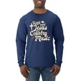 thumbnail image 1 of Wild Bobby, Y'all Need Jesus & Country Music, Pop Culture, Men Long Sleeve Shirt, Navy, Small, 1 of 4