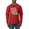 thumbnail image 1 of Wild Bobby, Y'all Need Jesus & Country Music, Pop Culture, Men Long Sleeve Shirt, Red, X-Large, 1 of 4