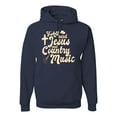 thumbnail image 1 of Wild Bobby, Y'all Need Jesus & Country Music, Pop Culture, Unisex Graphic Hoodie Sweatshirt, Navy, X-Large, 1 of 4