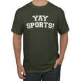 thumbnail image 1 of Wild Bobby YAY SPORTS! Sports Men Graphic T-Shirt, Military Green, Medium, 1 of 5