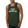 thumbnail image 1 of Wild Bobby YAY SPORTS! Sports Men Graphic Tank Top, Forest Green, Medium, 1 of 5