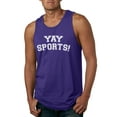 thumbnail image 1 of Wild Bobby YAY SPORTS! Sports Men Graphic Tank Top, Purple, Small, 1 of 5