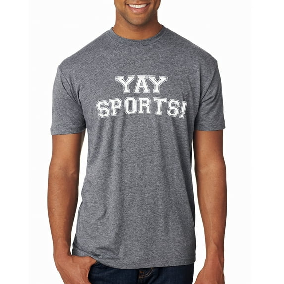 Wild Bobby YAY SPORTS! Sports Men Premium Tri Blend T-Shirt, Premium Heather, Large
