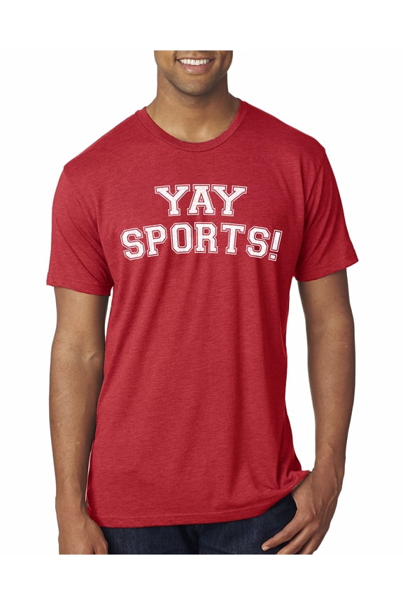 YAY SPORTS! Sports Men Premium Tri Blend T-Shirt, Vintage Red, Medium