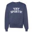 thumbnail image 1 of Wild Bobby YAY SPORTS! Sports Unisex Crewneck Graphic Sweatshirt, Vintage Heather Navy, Medium, 1 of 5