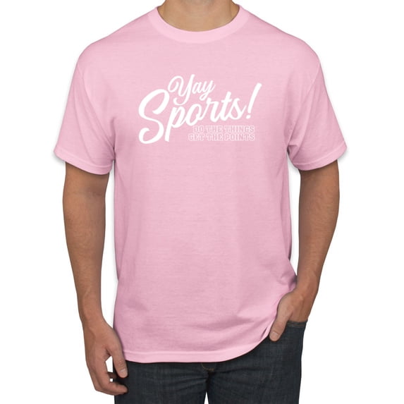 Wild Bobby, Yay Sports Do the Things Get the Points Father's Day Men's Tee, Light Pink, 3X-Large