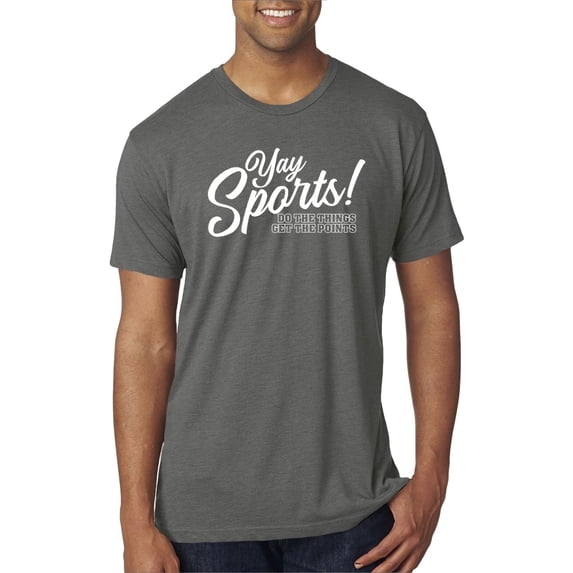Wild Bobby, Yay Sports Do the Things Get the Points Father's Day Mens Premium Tri Blend Tee, Dark Heather, XX-Large