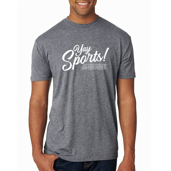 Wild Bobby, Yay Sports Do the Things Get the Points Father's Day Mens Premium Tri Blend Tee, Premium Heather, Large