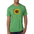 thumbnail image 1 of Wild Bobby, You Are My Sunshine Skull And Sunflower Inspirational/Christian Mens Premium Tri Blend T-Shirt, Envy, X-Large, 1 of 3