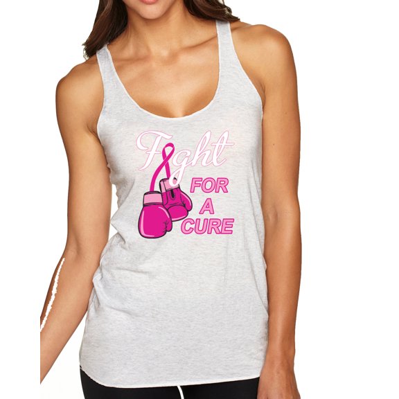 Wild Bobby, for a Support Awareness Tri-Blend Racerback Tank Top, Heather White, Large