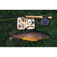 thumbnail image 1 of Wild Brown Trout And Fishing Rod Poster Print, 1 of 2