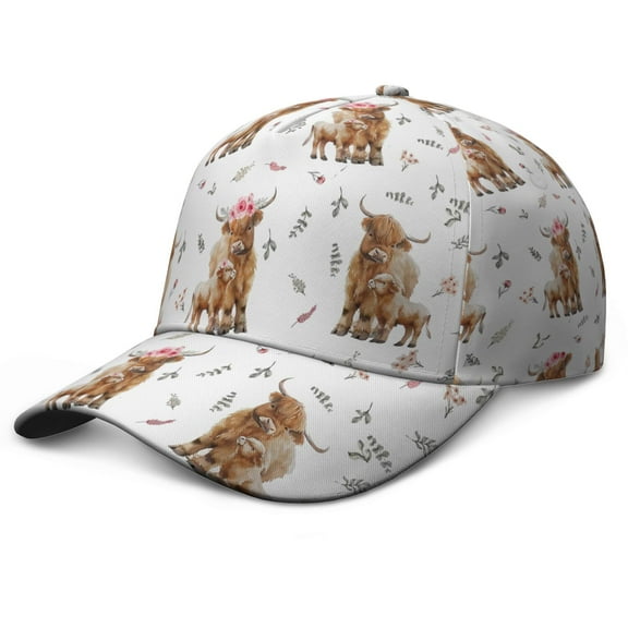 Wild Buffalo Artistic Baseball Cap - Adjustable Snapback Sun Protection Hat for Men & Women with Breathable Eyelets & Curved Brim