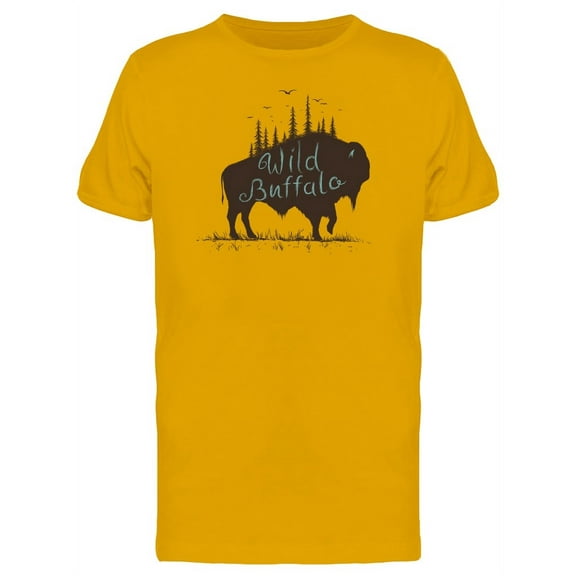 Wild Buffalo Bison T-Shirt Men -Image by Shutterstock, Male Large