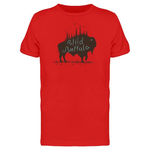 Wild Buffalo Bison T-Shirt Men -Image by Shutterstock, Male Medium