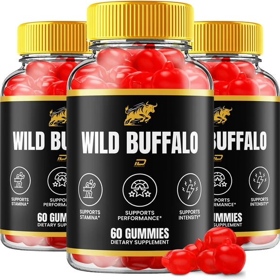 Wild Buffalo Gummies for Men – WildBuffalo Male Gummy Natural Blend Reviews, 3 Pack, 180 Gummies
