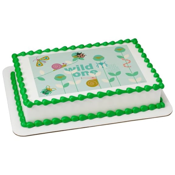 Wild Bugs Baby Shower Edible Cake Topper Icing Image, (8 Inch Round)
