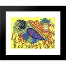 Wild Bull and Raven Are Friends 20x24 Framed Art Print by Primachenko, Maria