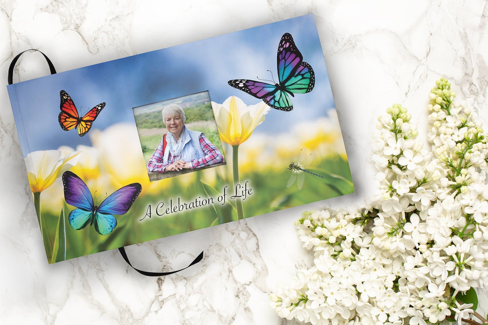 Wild Butterflies Matching Themed 'Celebration of Life' Guest Book for