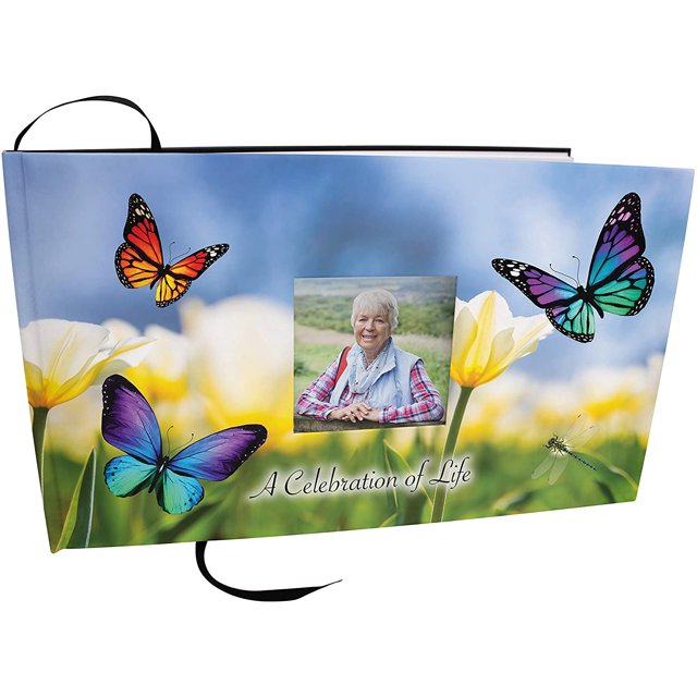 Wild Butterflies Matching Themed 'Celebration of Life' Guest Book for