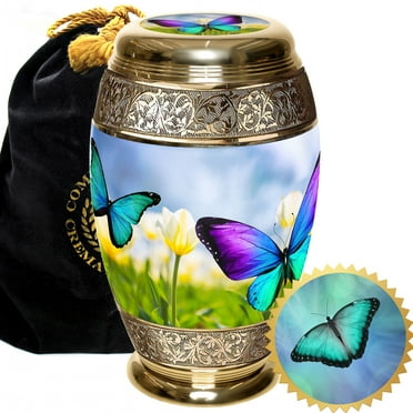 Wild Butterflies Urns for Cremation Ashes Large Urn XL or Small Keepsake Urns for Adult Cremation Ashes & Urns for Human Ashes for Home or Burial Cremation Urns