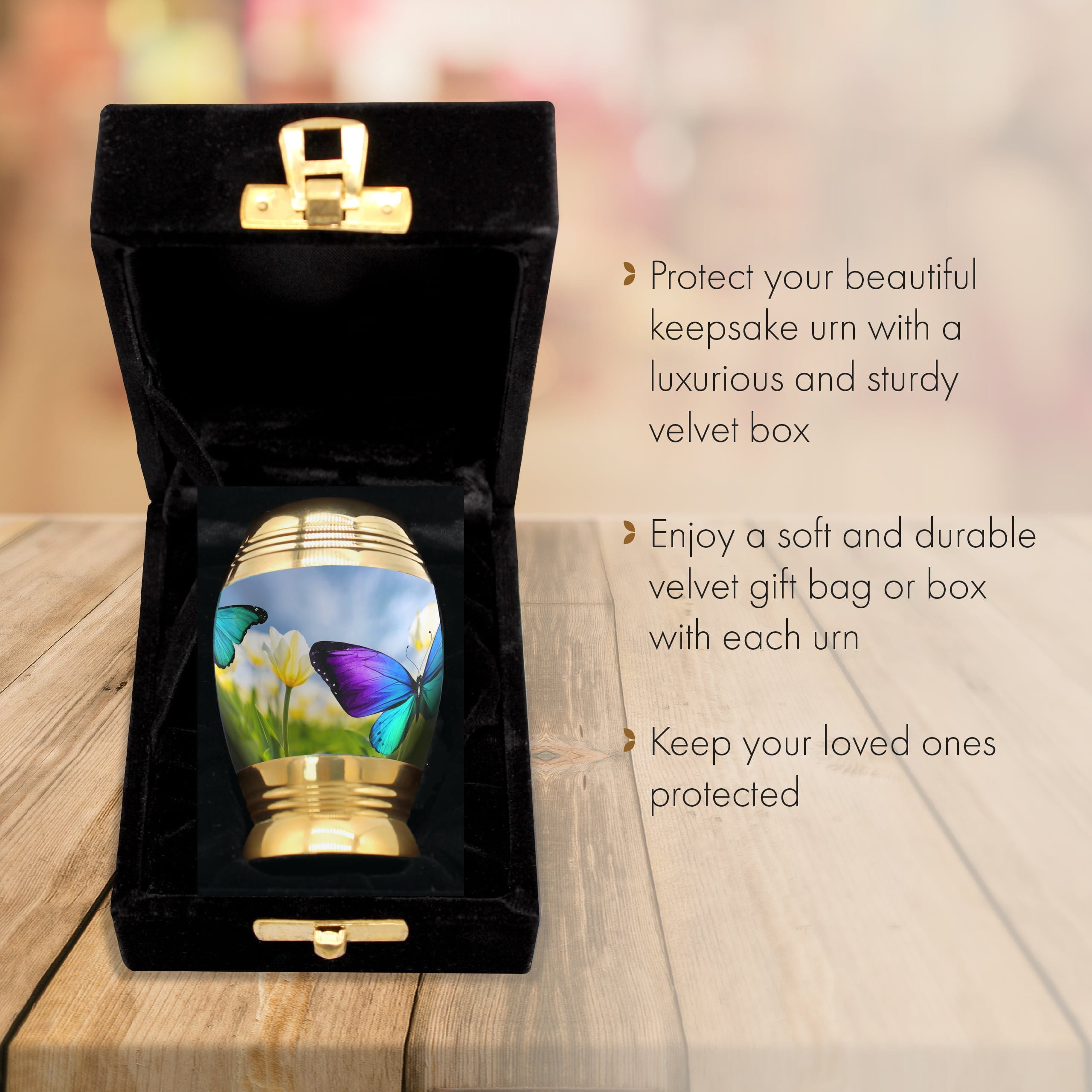Wild Butterflies Urns for Cremation Ashes Large Urn XL or Small Keepsake Urns for Human Ashes