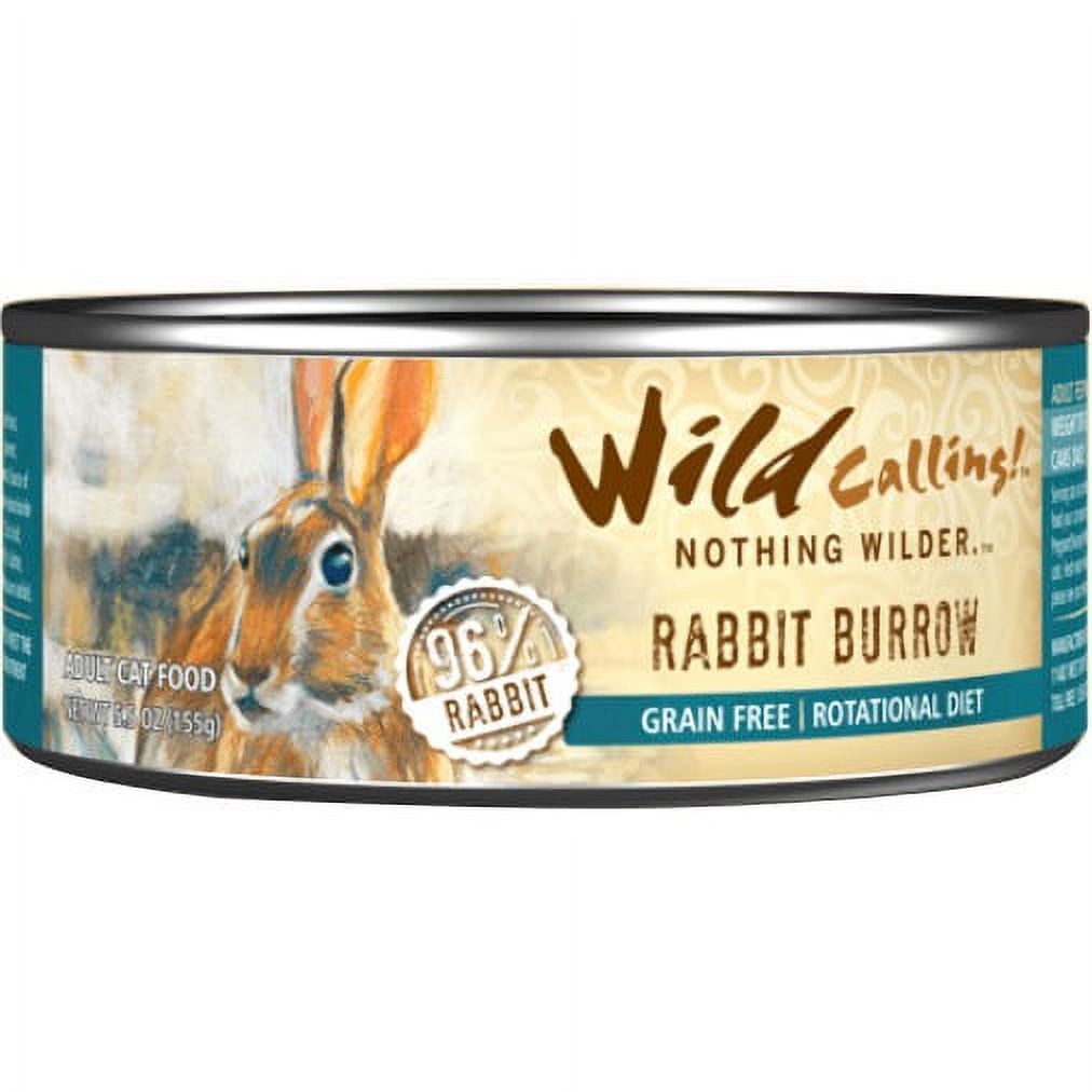 Wild Calling Rabbit Burrow Canned Wet Cat Food 5.5 Oz. Can