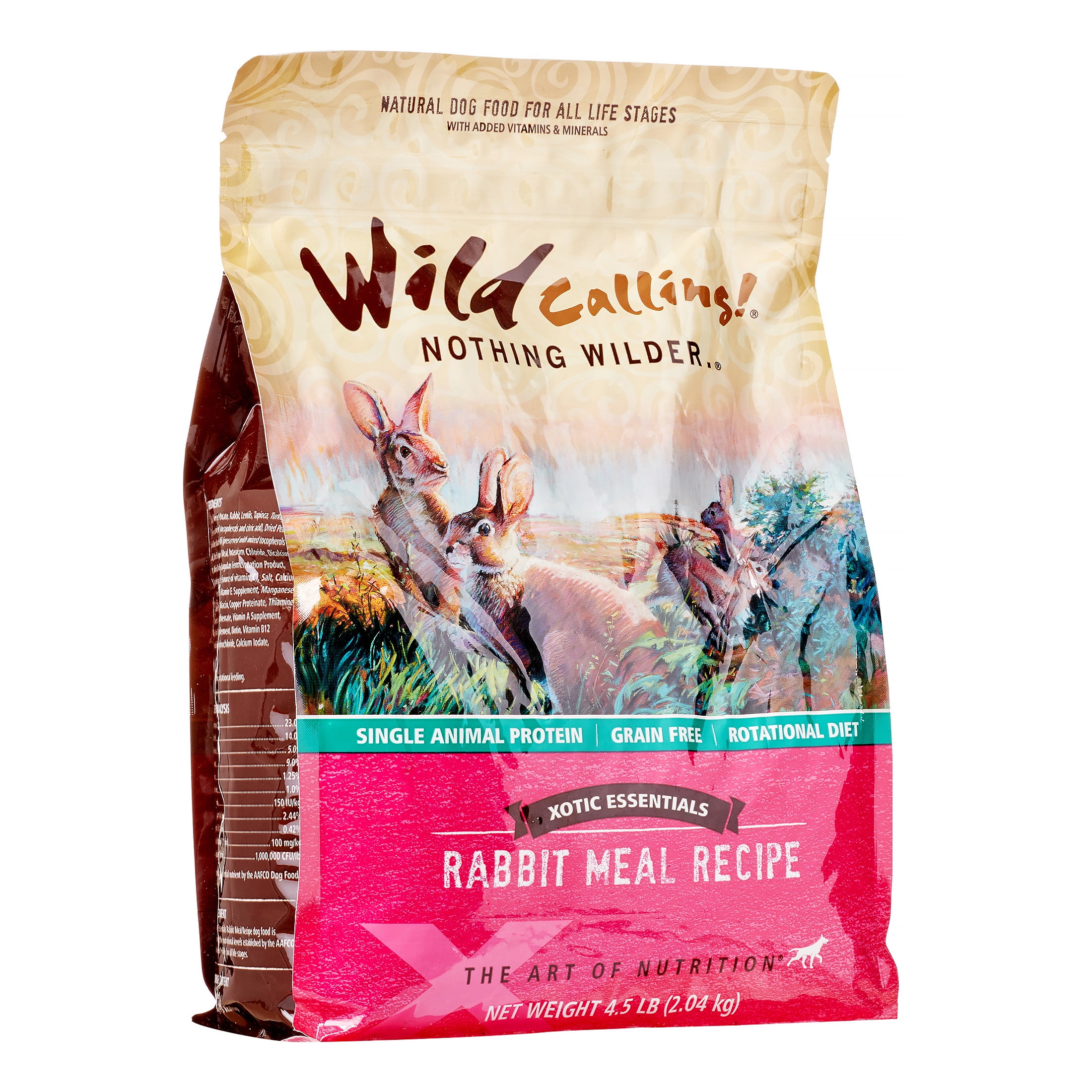 Wild Calling Xotic Essentials Grain Free Rabbit Meal Formula Dry Dog Food 4.5 lb Walmart