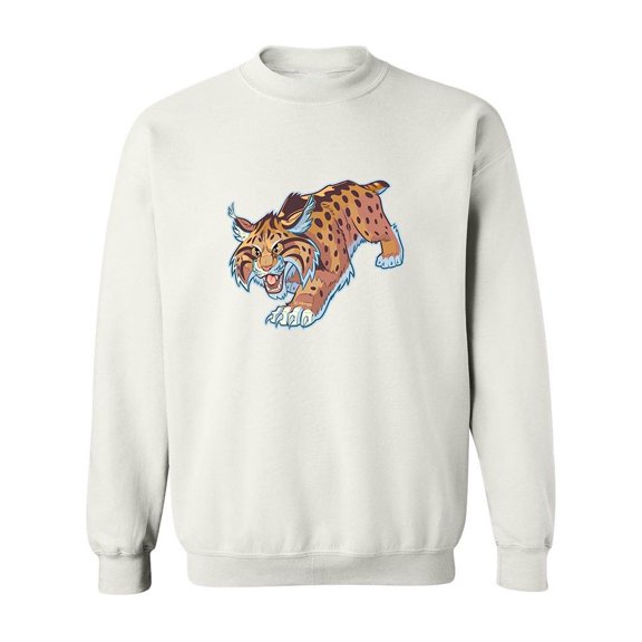 Wild Cat Design Sweatshirt Men -Image by Shutterstock, Male 3X-Large