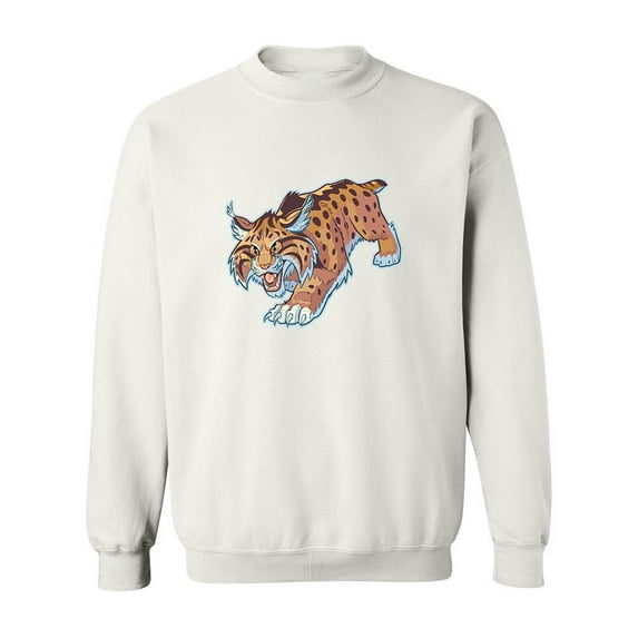 Wild Cat Design Sweatshirt Men -Image by Shutterstock, Male x-Large