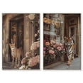 thumbnail image 1 of Wild Cats 2 Panel Set Canvas Print Lion Tiger Art Print by Art Remedy, Silver Frame, 16 x 24, 1 of 5