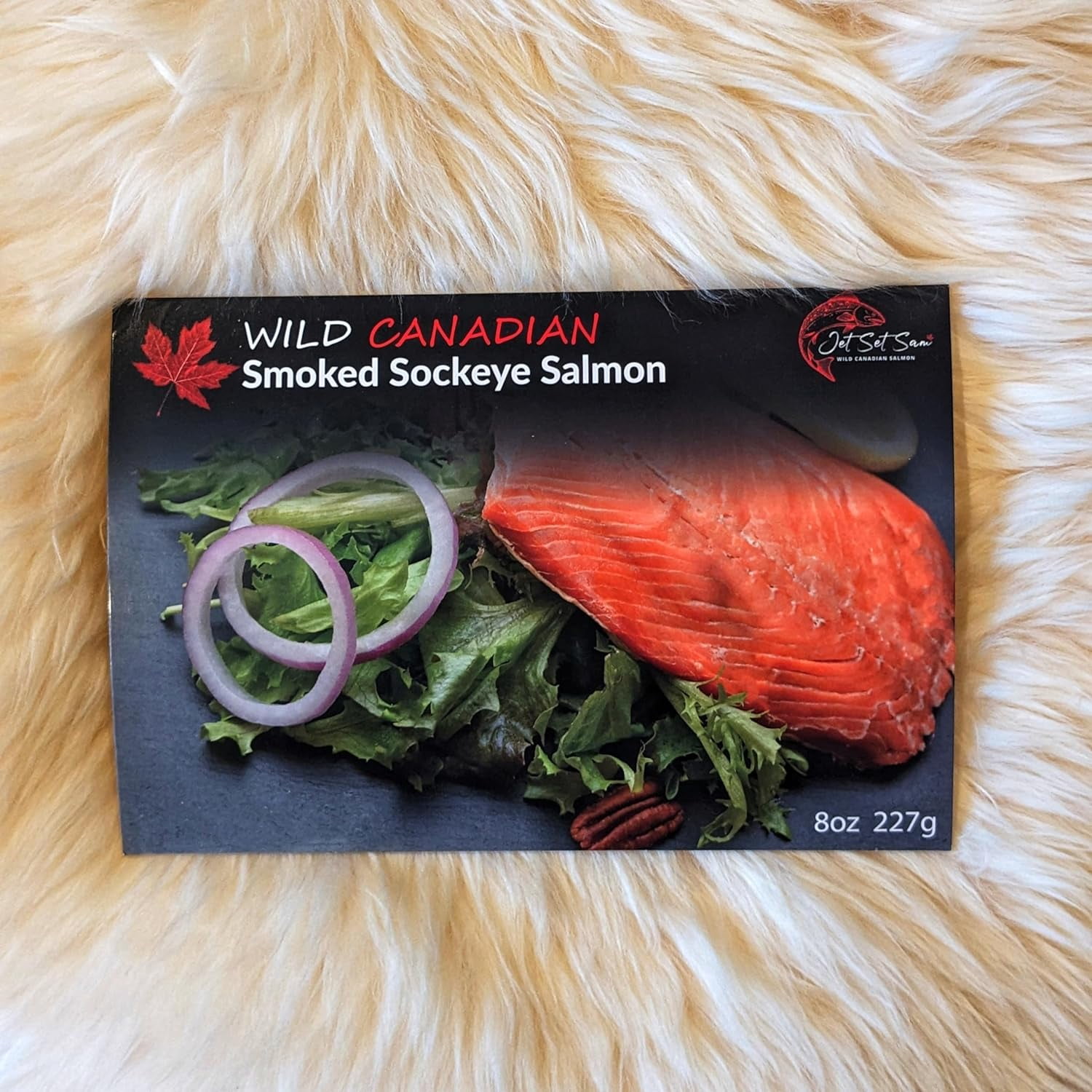 Wild Caught Canadian Pacific Smoked Sockeye Salmon Filet Shelf Stable 8 oz Package