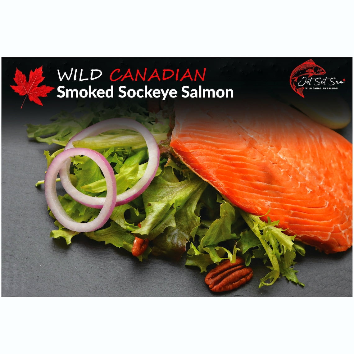 Wild Caught Canadian Pacific Smoked Sockeye Salmon Filet Shelf Stable 8 oz Package
