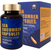 Wild Caught Capsules Sea Cucumber, Natural Extract Supplement 90 Capsules, 500mg