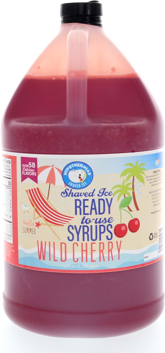 Wild Cherry Ready To Use Gallon (128 Fl. Oz) Hawaiian Snow Cone Flavors