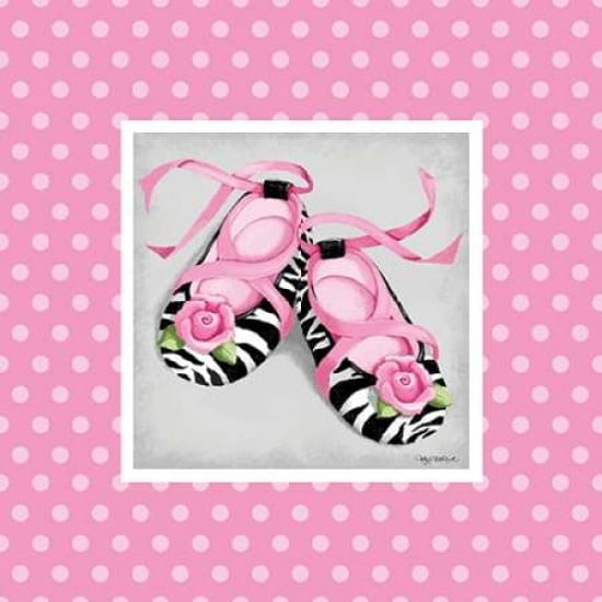 Wild Child Ballet Slipper Canvas Art - Kathy Middlebrook (24 x 24)