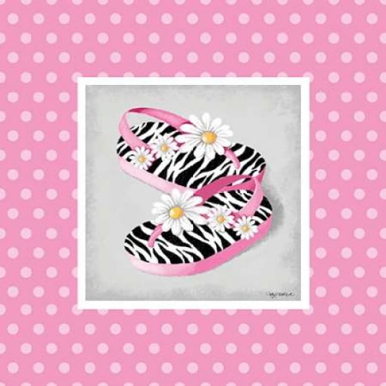 Wild Child Flip Flop Canvas Art - Kathy Middlebrook (24 x 24)