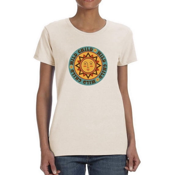 Wild Child Sun Seal T-Shirt Women -Smartprints Designs, Female Large