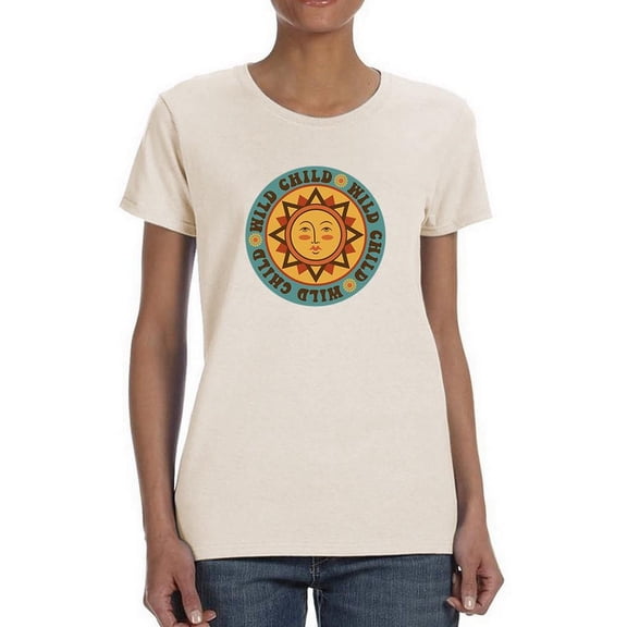 Wild Child Sun Seal T-Shirt Women -Smartprints Designs, Female Medium