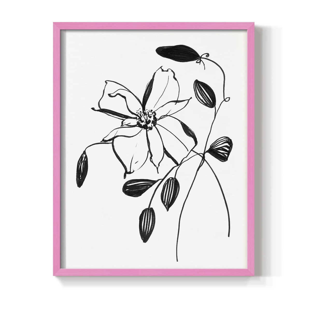 Wild Clematis II Framed Print in Pink Solid Wood 11 x 14 Framed Print