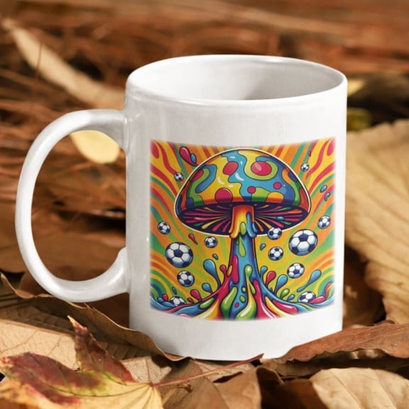 Wild & Colorful ccer Ball Mug, ccer Ball Mug, ccer Player Mug, ccer Coffee Mug, ccer Lover Mug, Football Cup Gift.