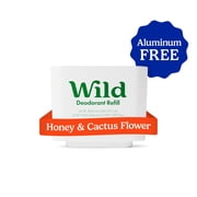 Wild Stick Deodorant Refill, Honey & Cactus Flower. Aluminum Free, for Women and Men, 1.4oz
