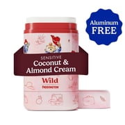 Wild Refillable Deodorant Starter Pack   Aluminum Free. Paddington Case + Coconut & Almond Cream Sensitive Refill, for Women and Men, 1.4oz