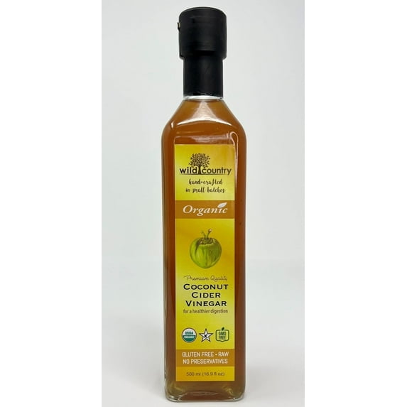 Wild Country Organic Coconut Cider Vinegar 16.9 fl oz / 500 mL Apple Cider Vinegar Replacement