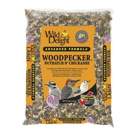 Wild Delight 364050 Wild Bird Food, Woodpecker Blend, 5 Lbs. - Quantity 6