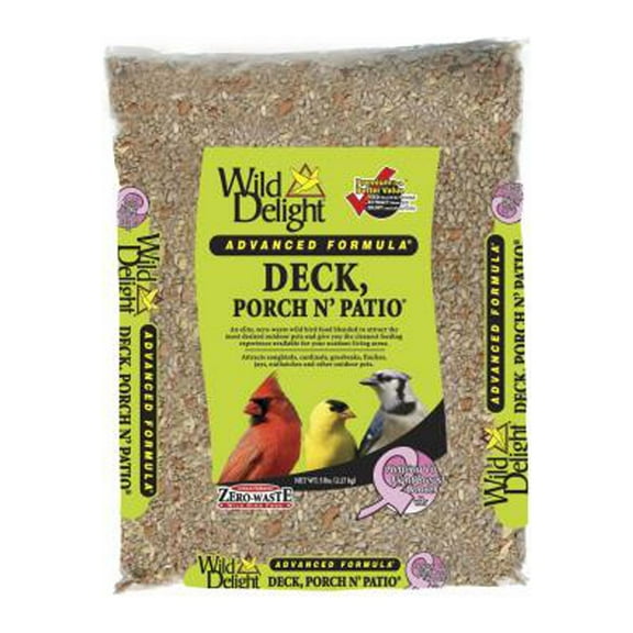 Wild Delight 374050 Wild Bird Food, Deck, Porch & Patio, 5 Lbs. - Quantity 6